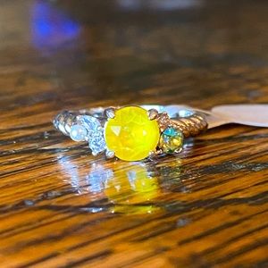 Yellow and Silver Ring